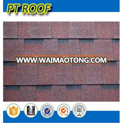 Humidity resistence Hot selling red color Double Decked Laminated asphalt shingle